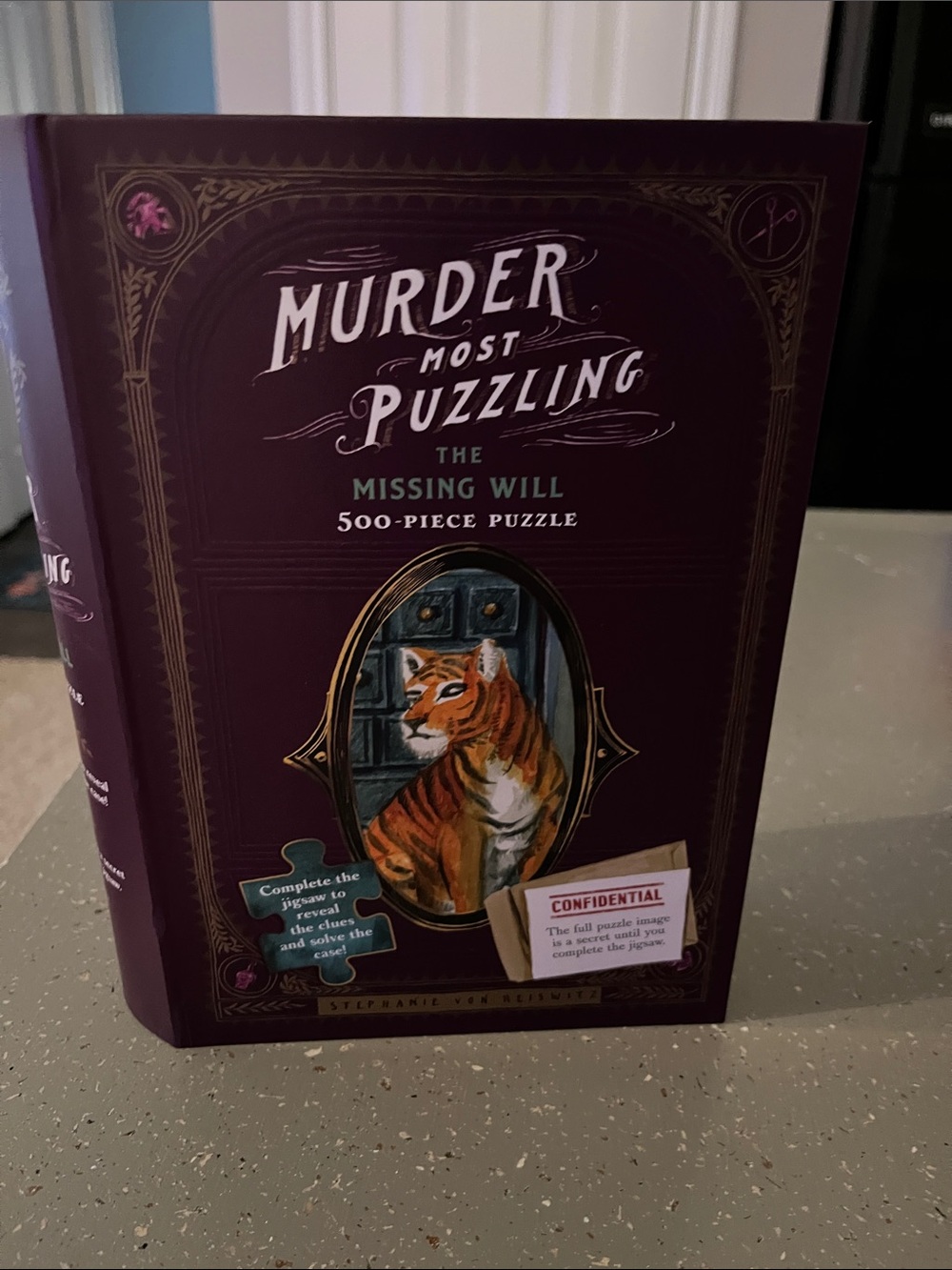 Murder Most Puzzling The Missing Will 500-Piece Puzzle - Deep Plum